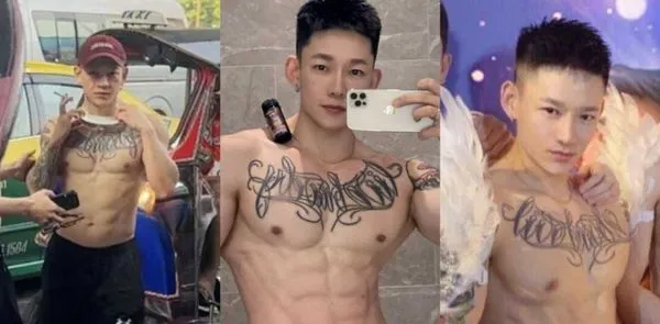 抖音推特健身网红 李小闹 名媛人设纹身肌肉男身高一米五，人送外号‘天津武大郎 明码标价2000爆菊花