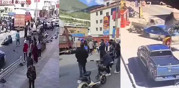 摩托车大师11人摩旅在途经康定318川藏线遇险，1死2重伤3轻伤，货车刹车失灵直冲车队！